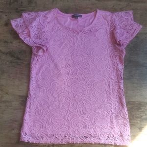 Pink lace shirt